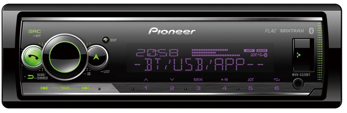 Pioneer MVH-S520BT Bilradio m. Bluetooth og USB