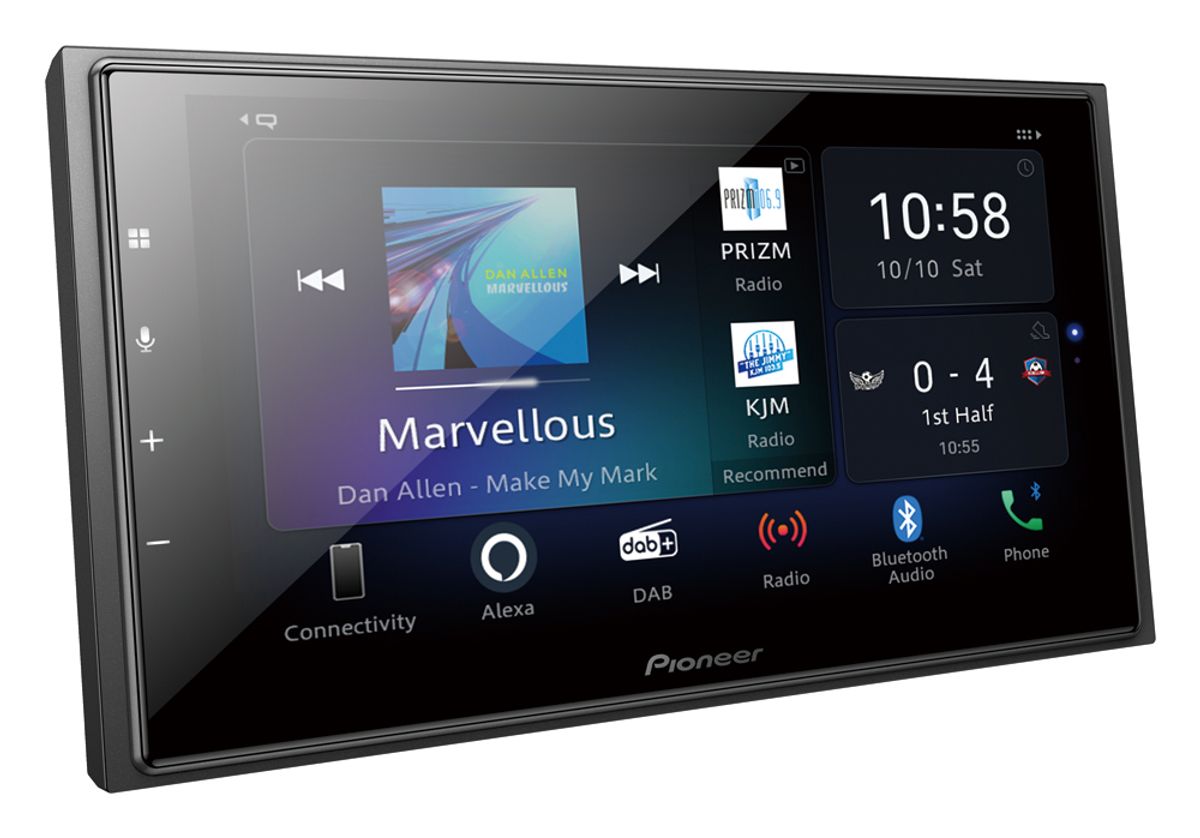 Pioneer SPH-EVO64DAB 2-DIN Bilstereo m. Trådløs CarPlay, DAB radio og Bluetooth