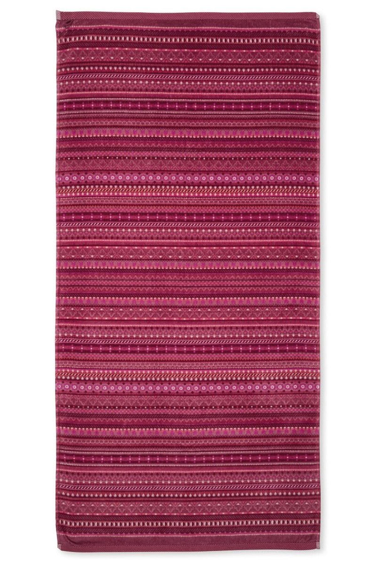 PIP Geometric Print Dark Pink 55x100