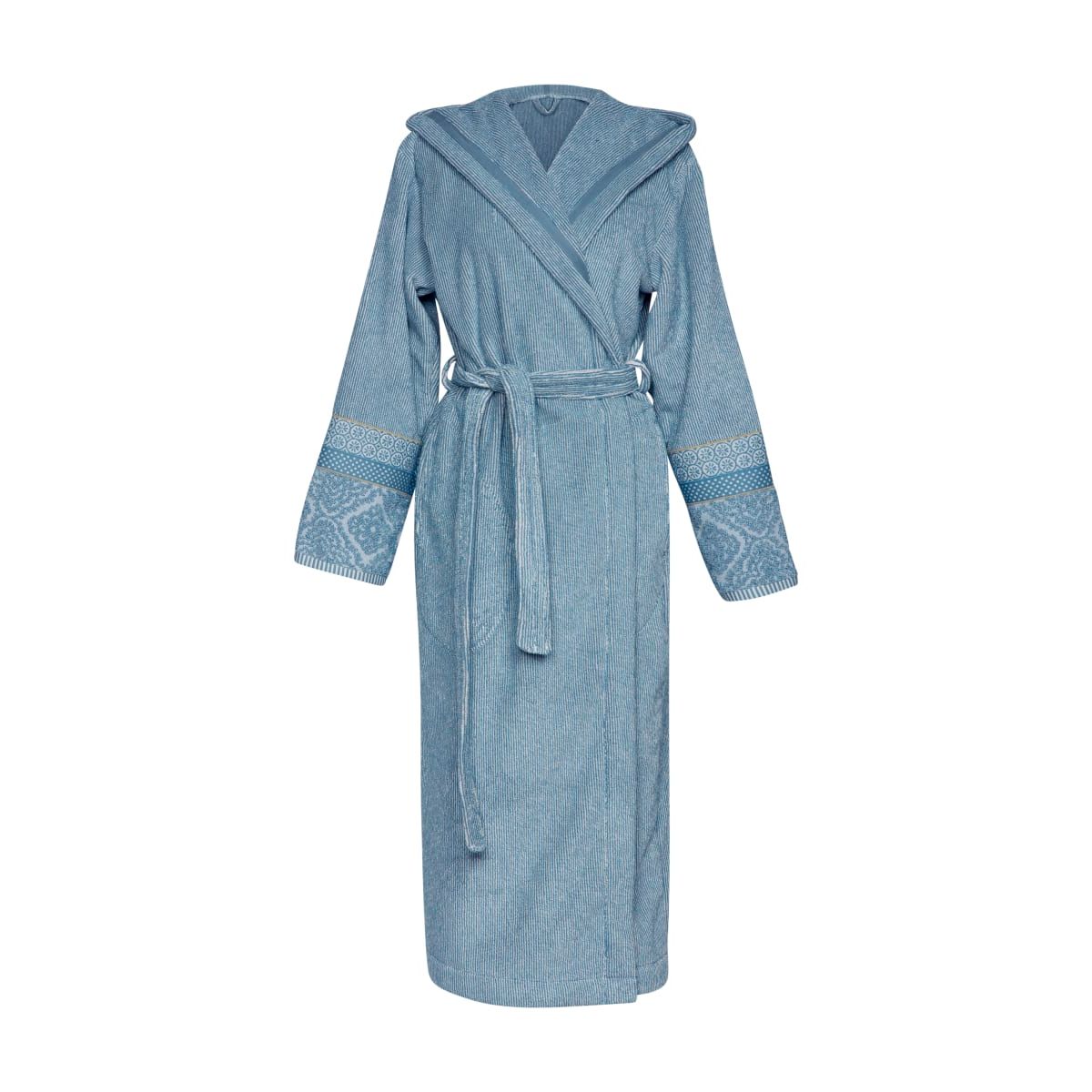 PIP Soft Zellige Bathrobe Blue Grey XL