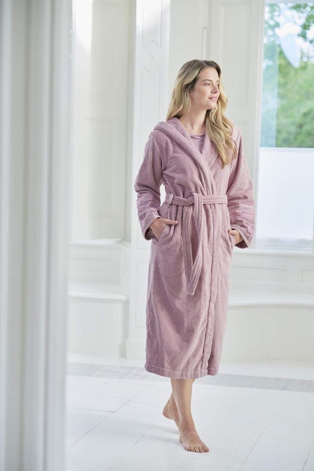 PIP Soft Zellige Bathrobe Lila M