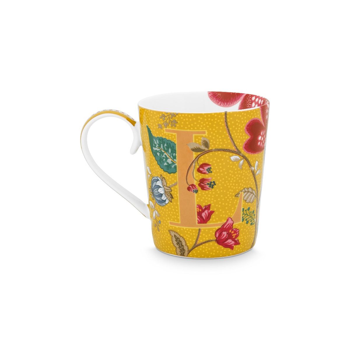 PIP STUDIO Alfabet kop Blushing Birds Yellow "L" 350ML