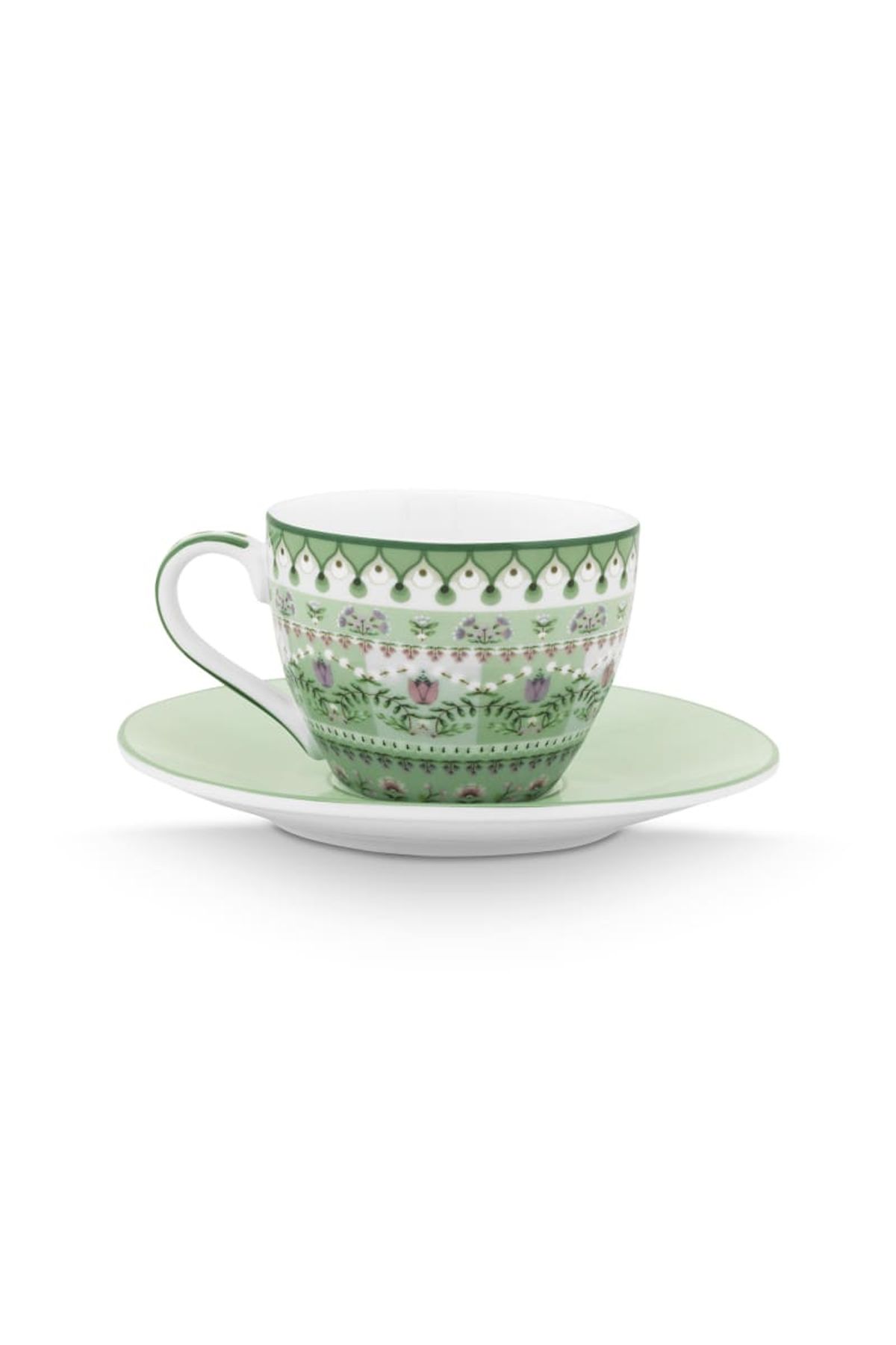 Pip Studio Espresso Cup and Saucer Lily&Lotus Moon Delight Light Green 120ml