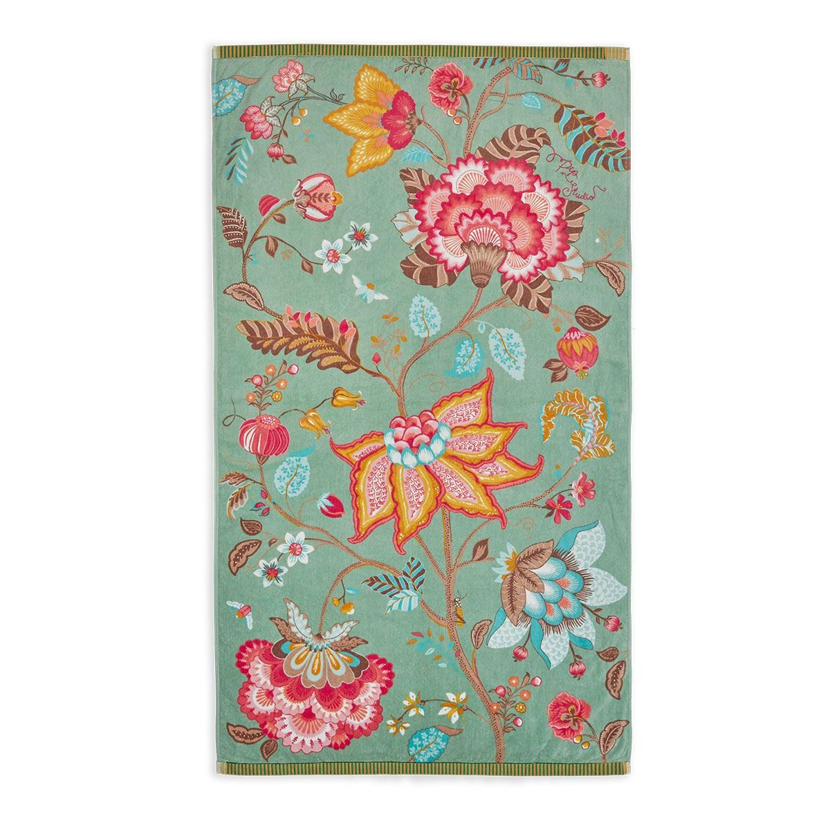 Pip Studio Flowers beachtowel Light Green