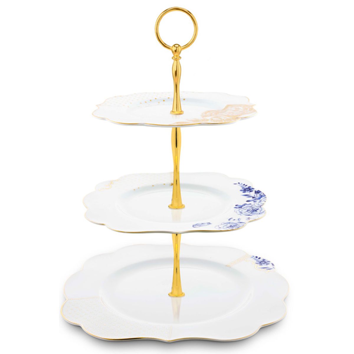 Pip studio Porcelæn Royal White Kageopsats i 3 Etager