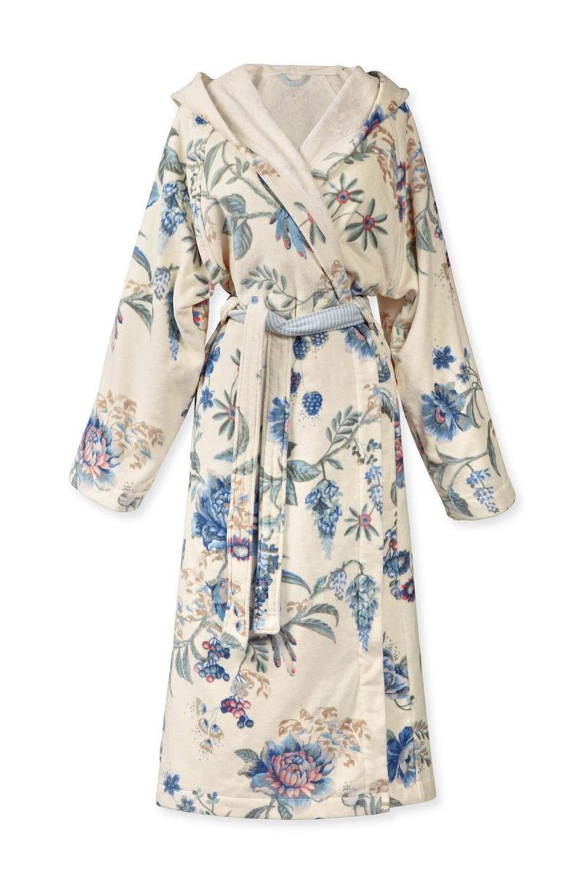 Pip Studio Secret Garden Bathrobe WhiteBlue S