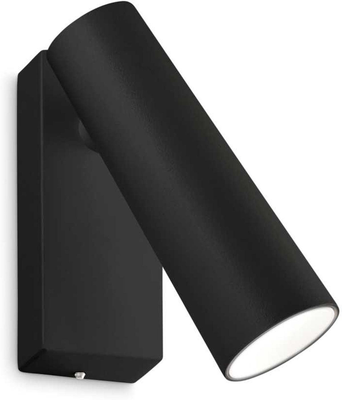 Pipe, Væglampe, LED 7W, LED, sort/hvid, metal, aluminium, L40xH105xB125mm