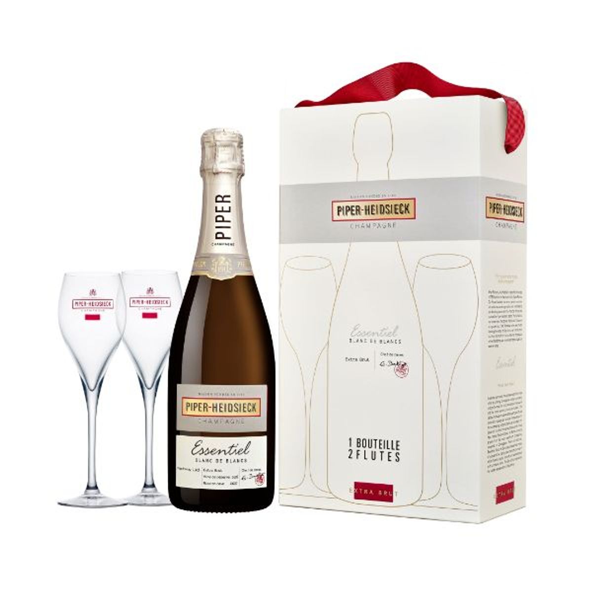 Piper-heidsieck Champagne Blanc De Blanc Gaveæske m. 2 Glas 0,75 Ltr