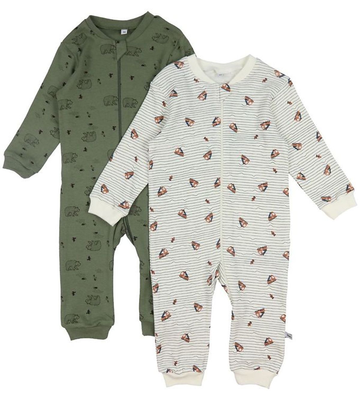 Pippi Baby Heldragt - Natdragt - 2-pak - Deep Lichen Green