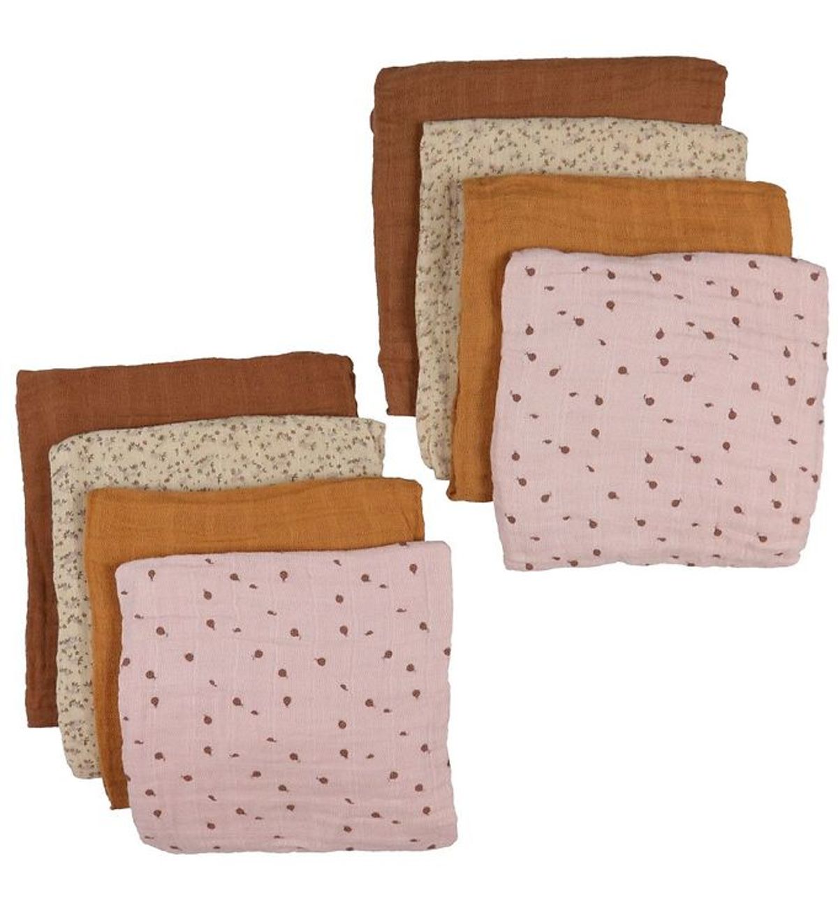 Pippi Stofbleer - Organic - 8-Pak - 65x65 cm - Mocha Mousse