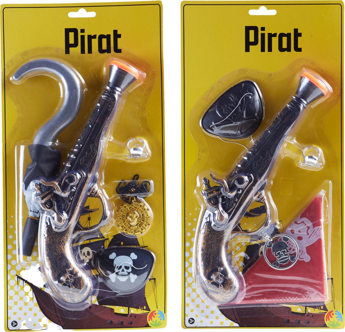 Pirat Figur Med 5 Dele - Assorteret