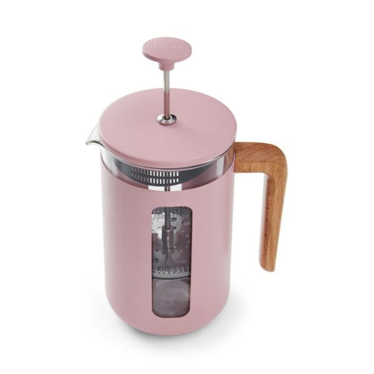 Pisa Stempelkande 3 Kopper Pink Træhåndtag La CafetiÃ¨re