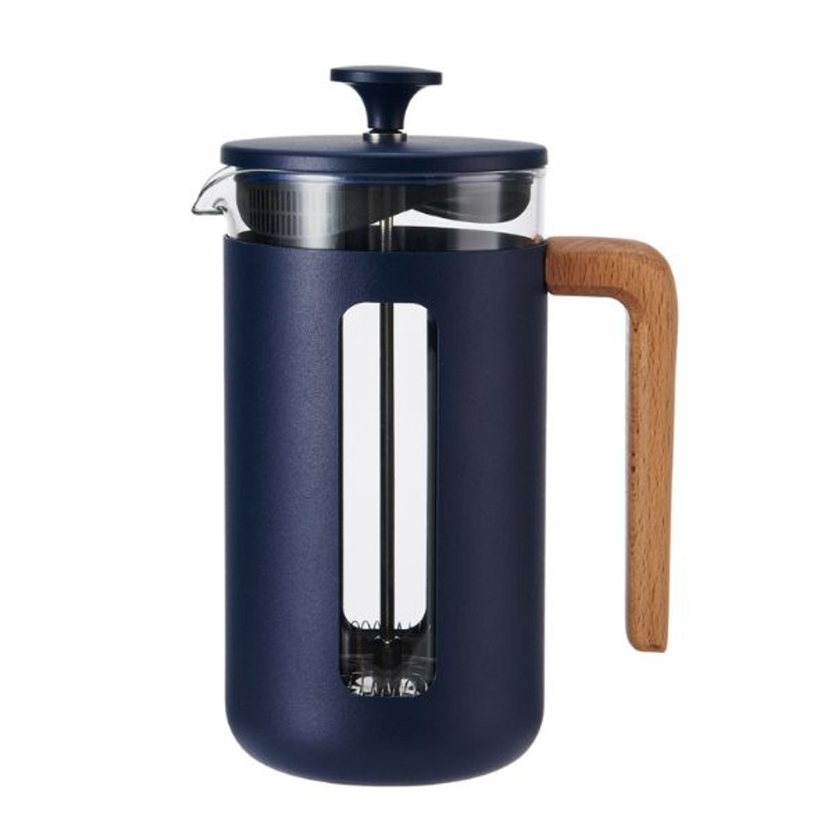 Pisa Stempelkande 8 Kopper Navy Træhåndtag La CafetiÃ¨re