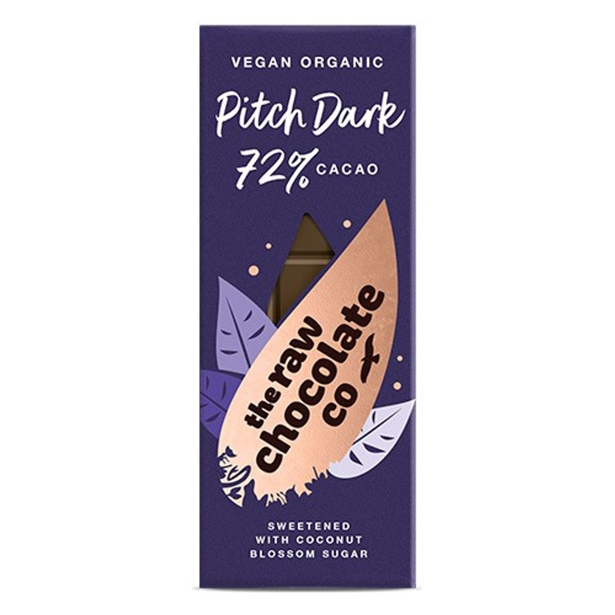 Pitch Dark 72% Ø Dark Raw chokolade - 38 gram - The Raw Chocolate Company