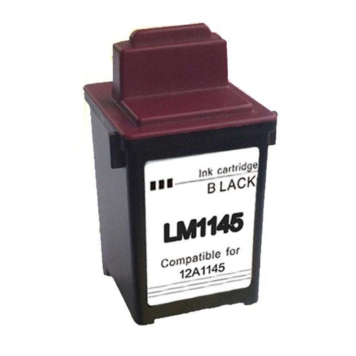 Pixojet blækpatron Lexmark 1145 BK - 12A1145 sort 15 ml