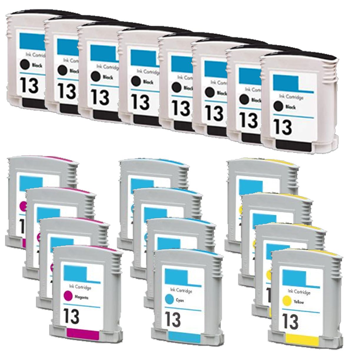 Pixojet blækpatroner HP 13 - C4814A, 20 stk. rabatpakke 420 ml