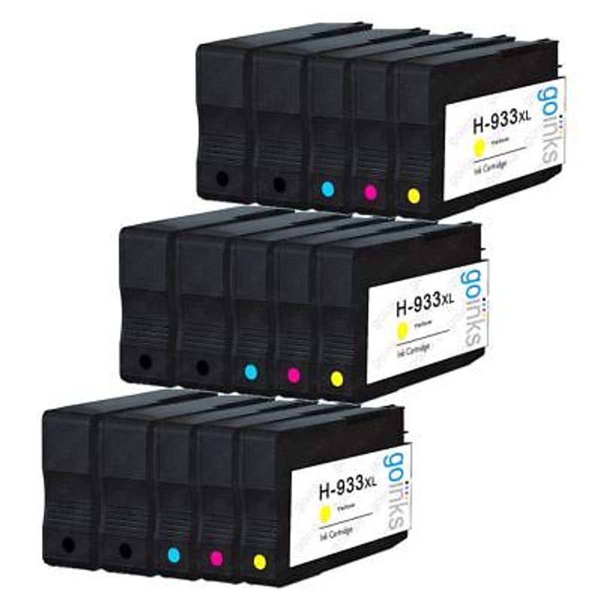 Pixojet blækpatroner HP 932 - 933 - CN053AE, 15 stk. rabatpakke 315 ml