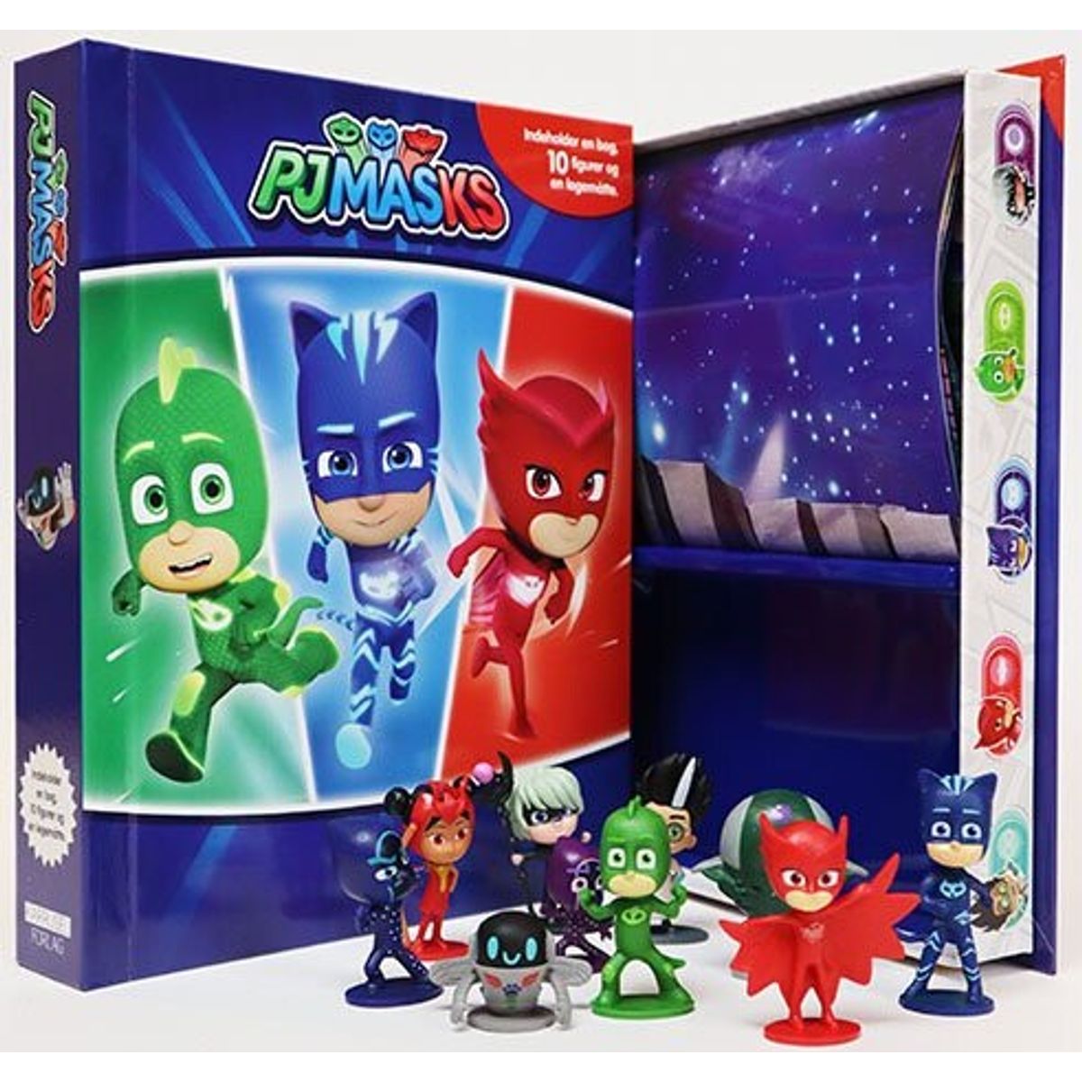 Pj Masks - Busy Book - Bog M. 10 Figurer Og Legemåtte - Diverse - Bog