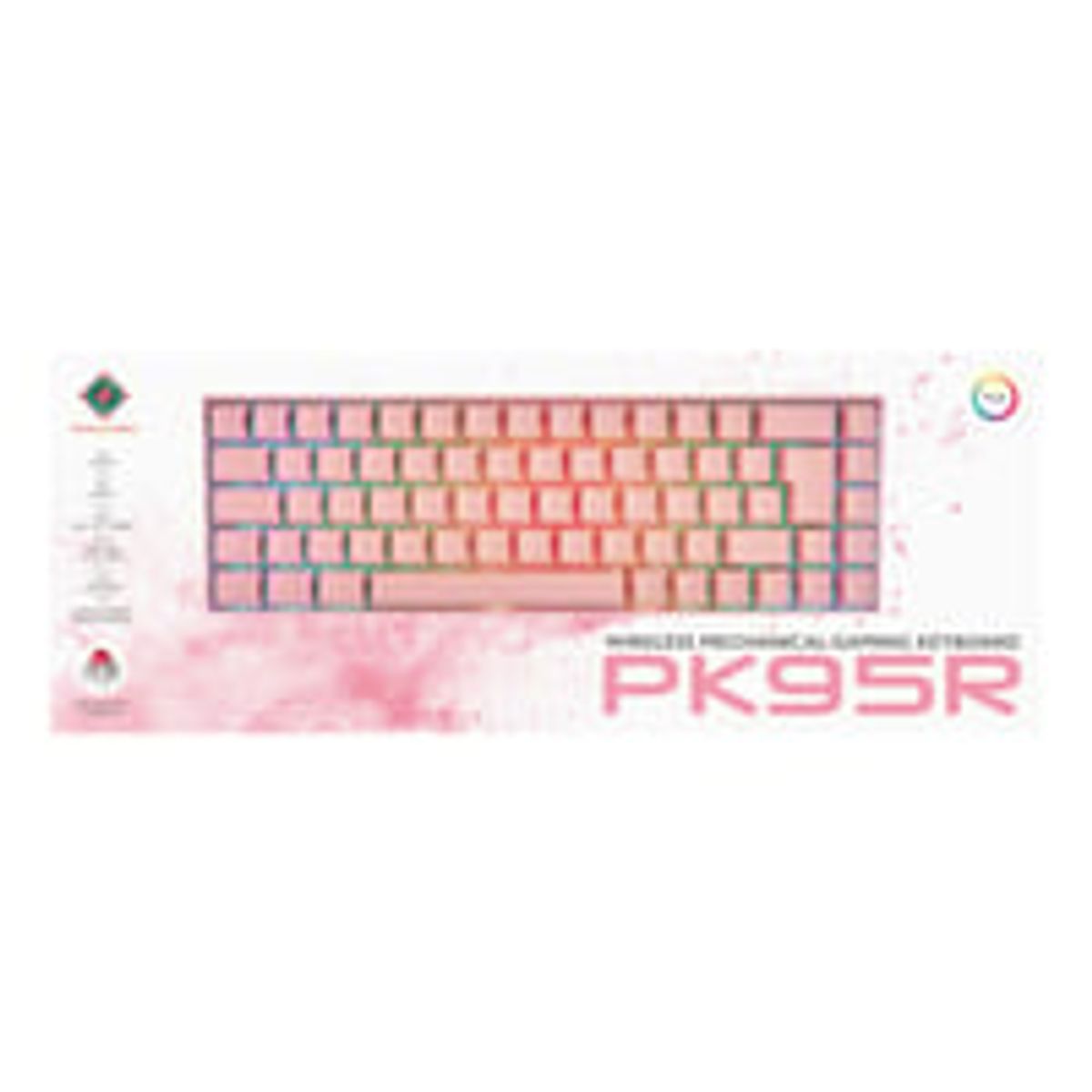 PK95R Wireless 65% keyboard RGB Kailh Red German Layout pink