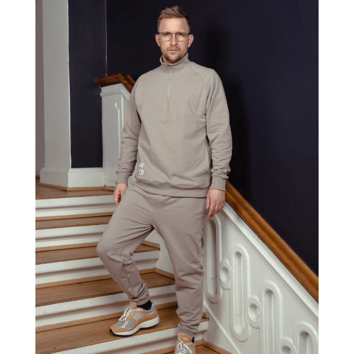 Plaein zip sweat, Plaein, grå - 194 - XL+ - XL