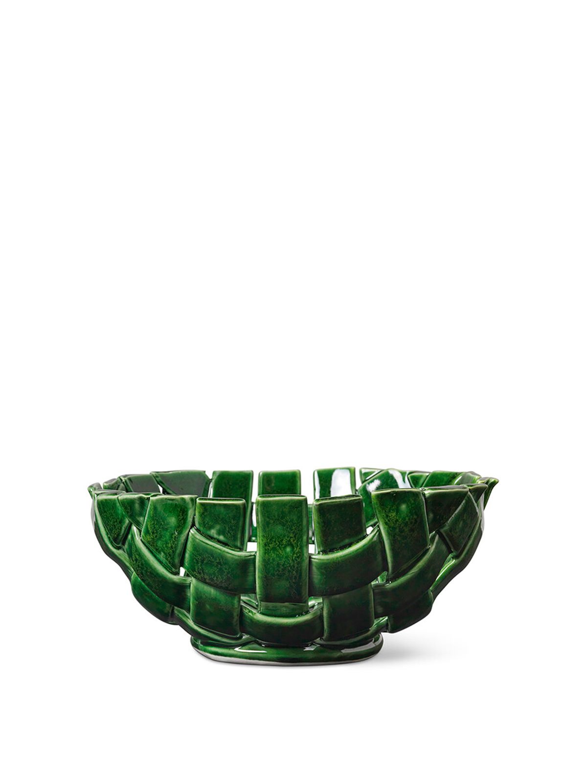 Plait Bowl, Ø24 cm fra Ferm Living (Emerald green)