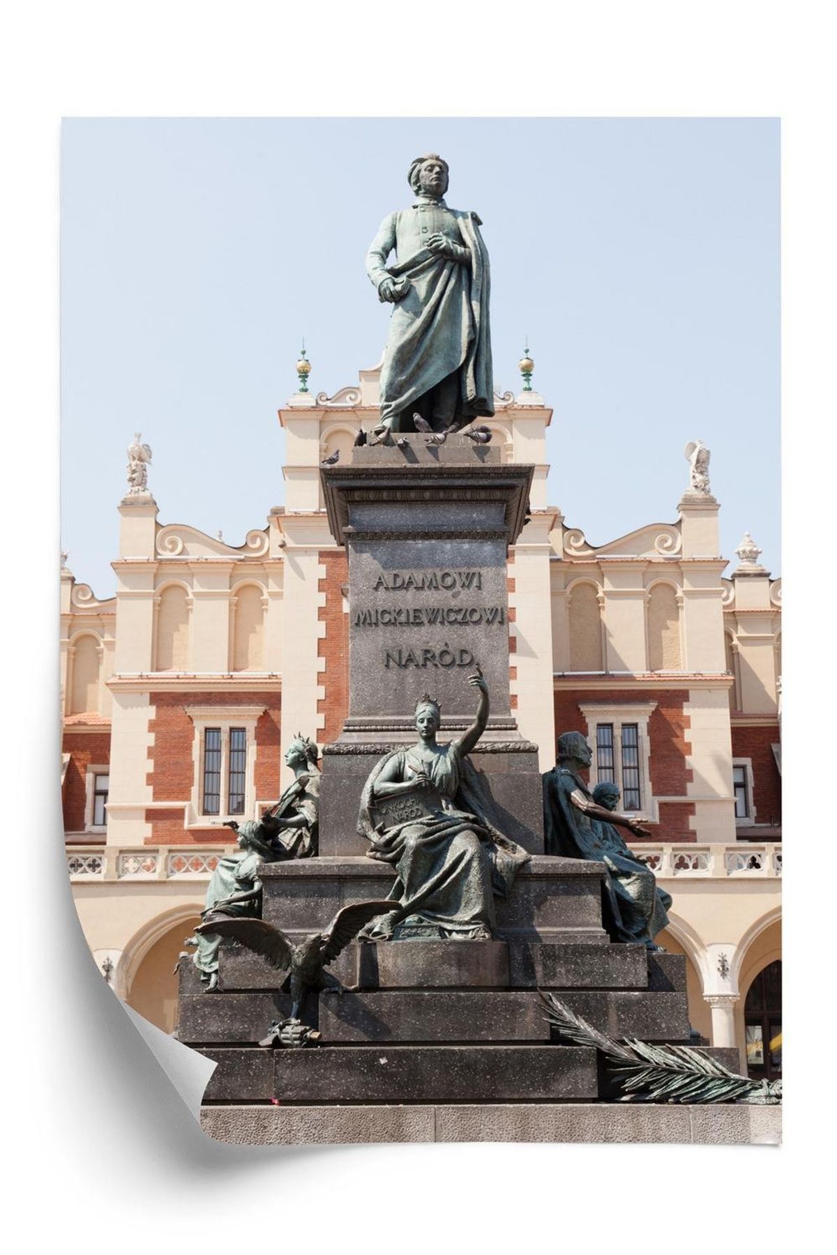 Plakat - Adam mickiewicz monument i krakow