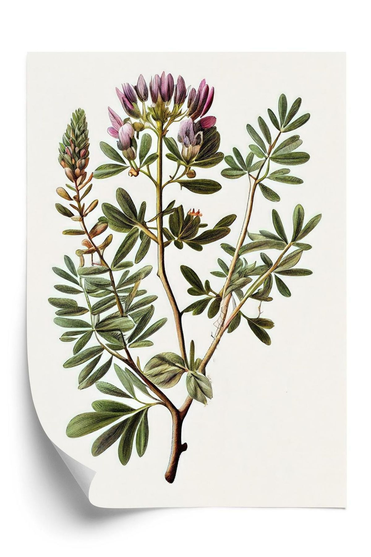 Plakat - Astragalus med lilla blomster