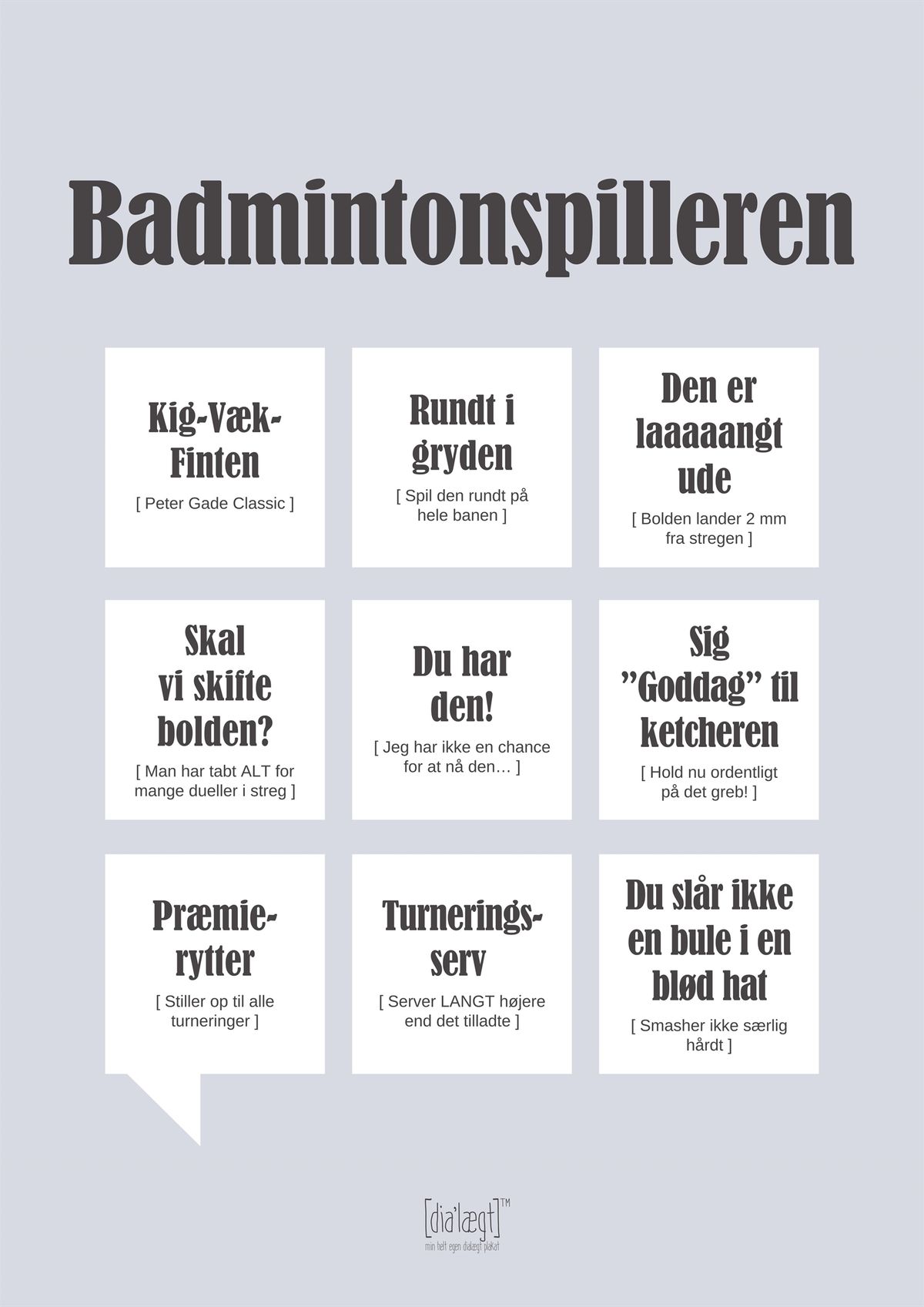 Plakat Badmintonspilleren