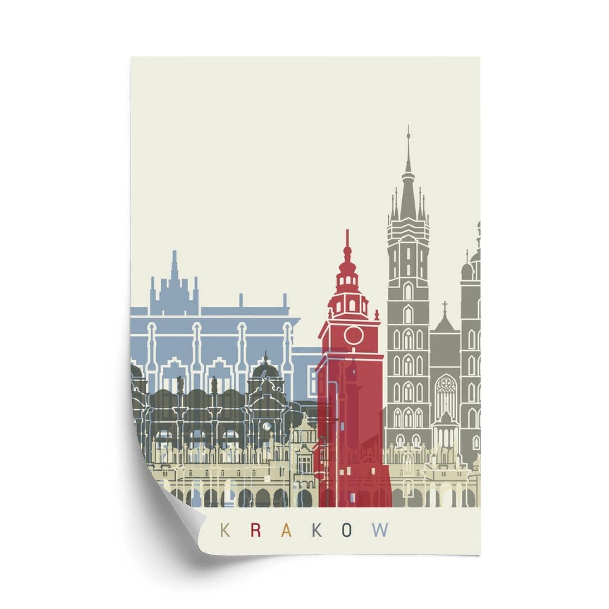 Plakat - Den berømte arkitektur i krakow