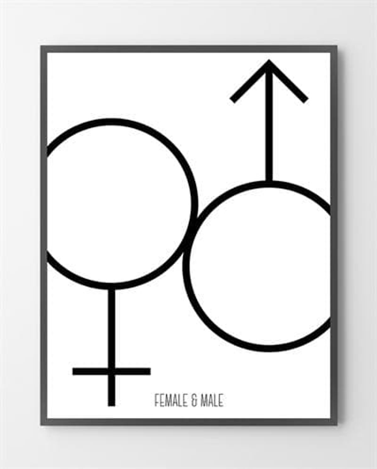 Plakat design - Female & male - 30x40 cm.