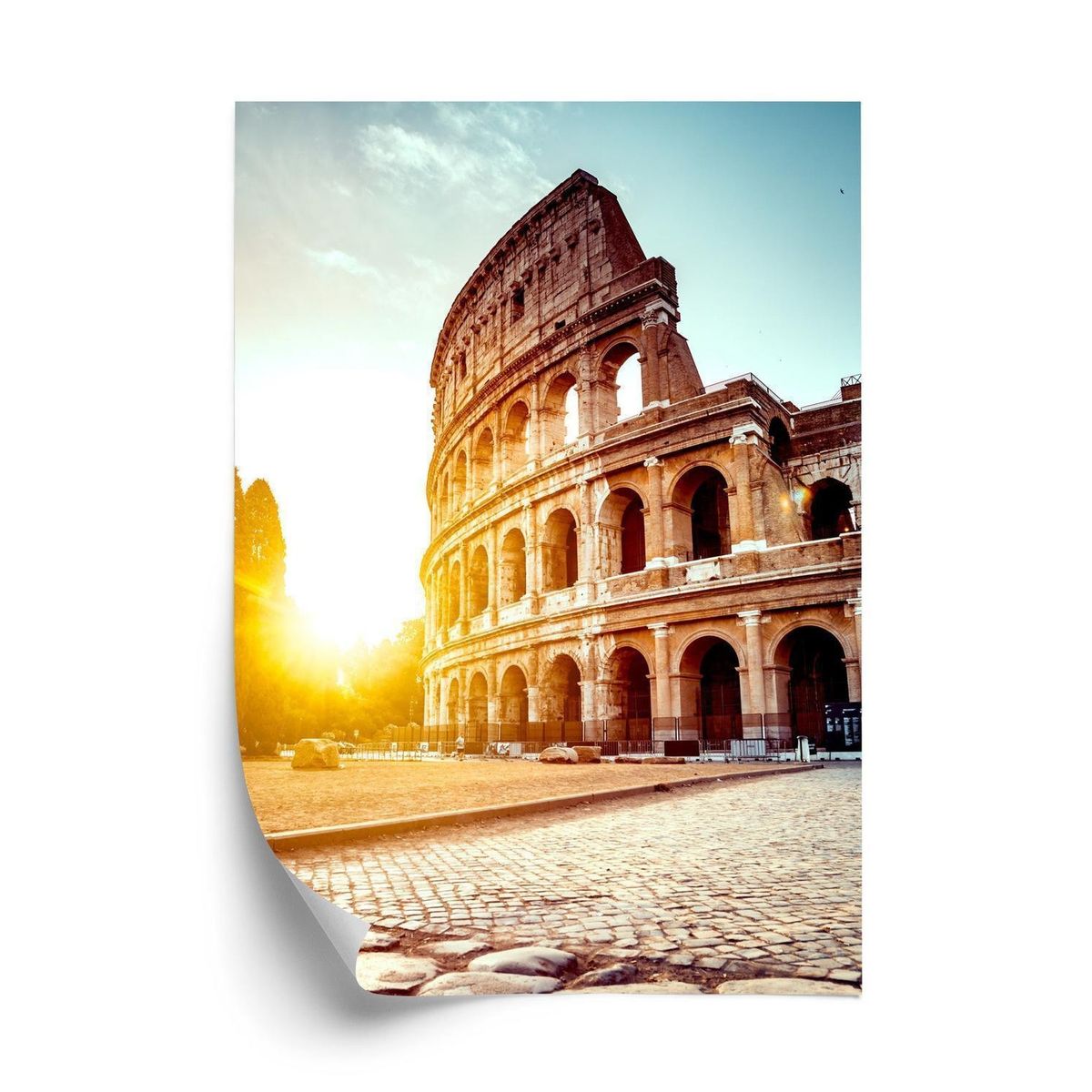 Plakat - Det gamle colosseum ved solnedgang