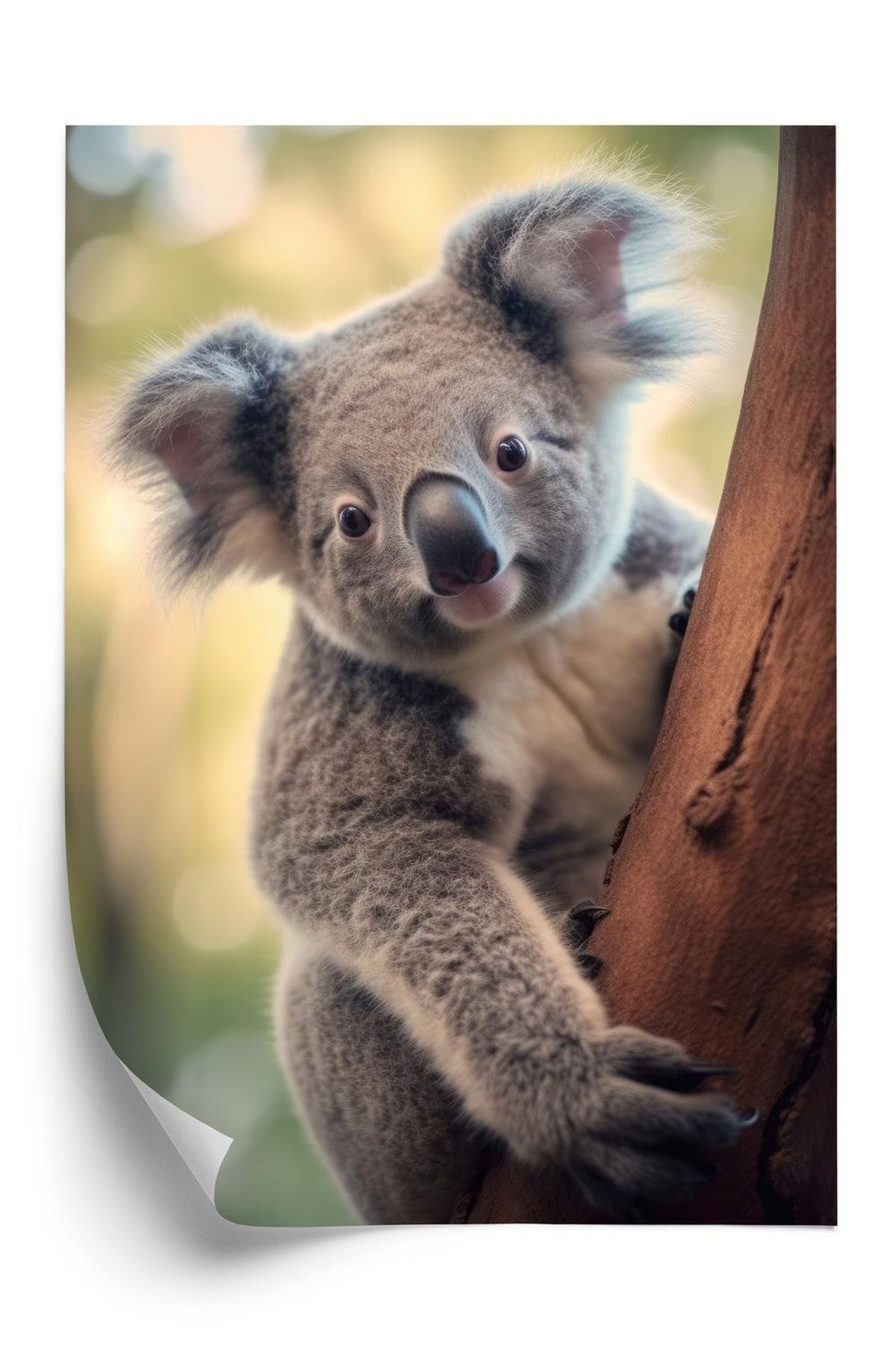 Plakat - Koala på en sløret baggrund