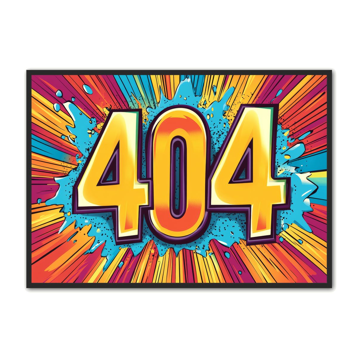 Plakat med 404 - Gamer Plakat 30 x 40 cm