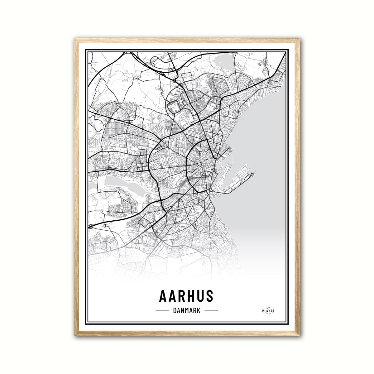 Plakat med Aarhus - Plakat 21 x 29,7 cm (A4)