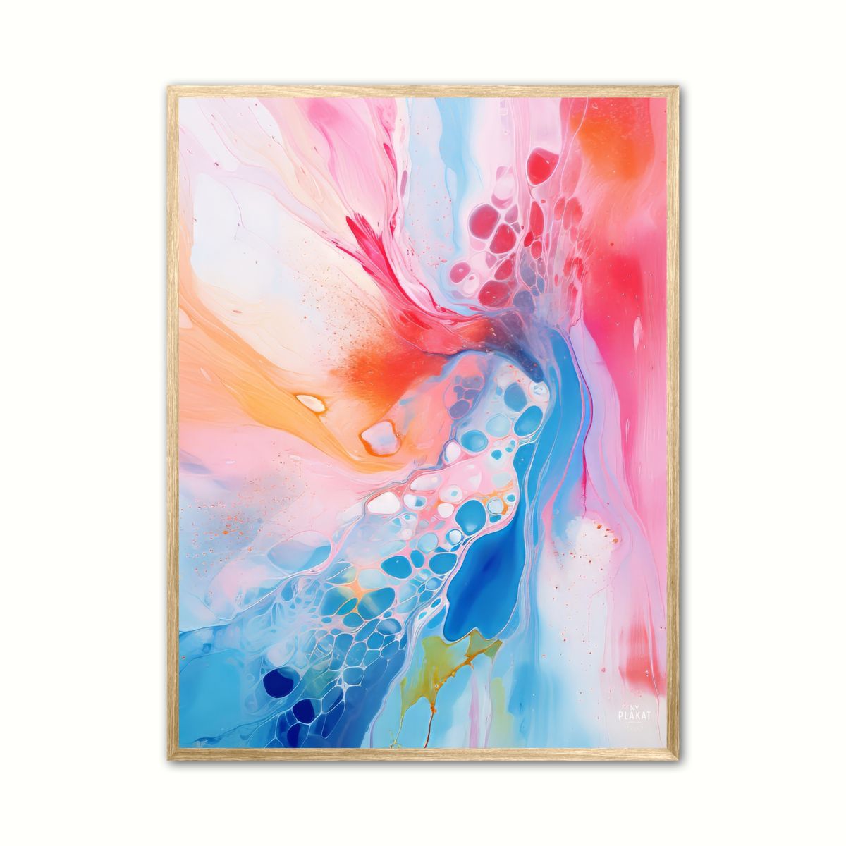 Plakat med Alluring Amalgamation - Abstrakt 30 x 40 cm