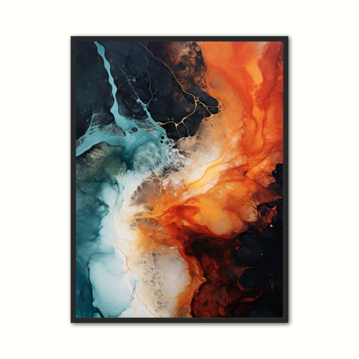 Plakat med Aquatic Reverie - Abstrakt Plakat 30 x 40 cm