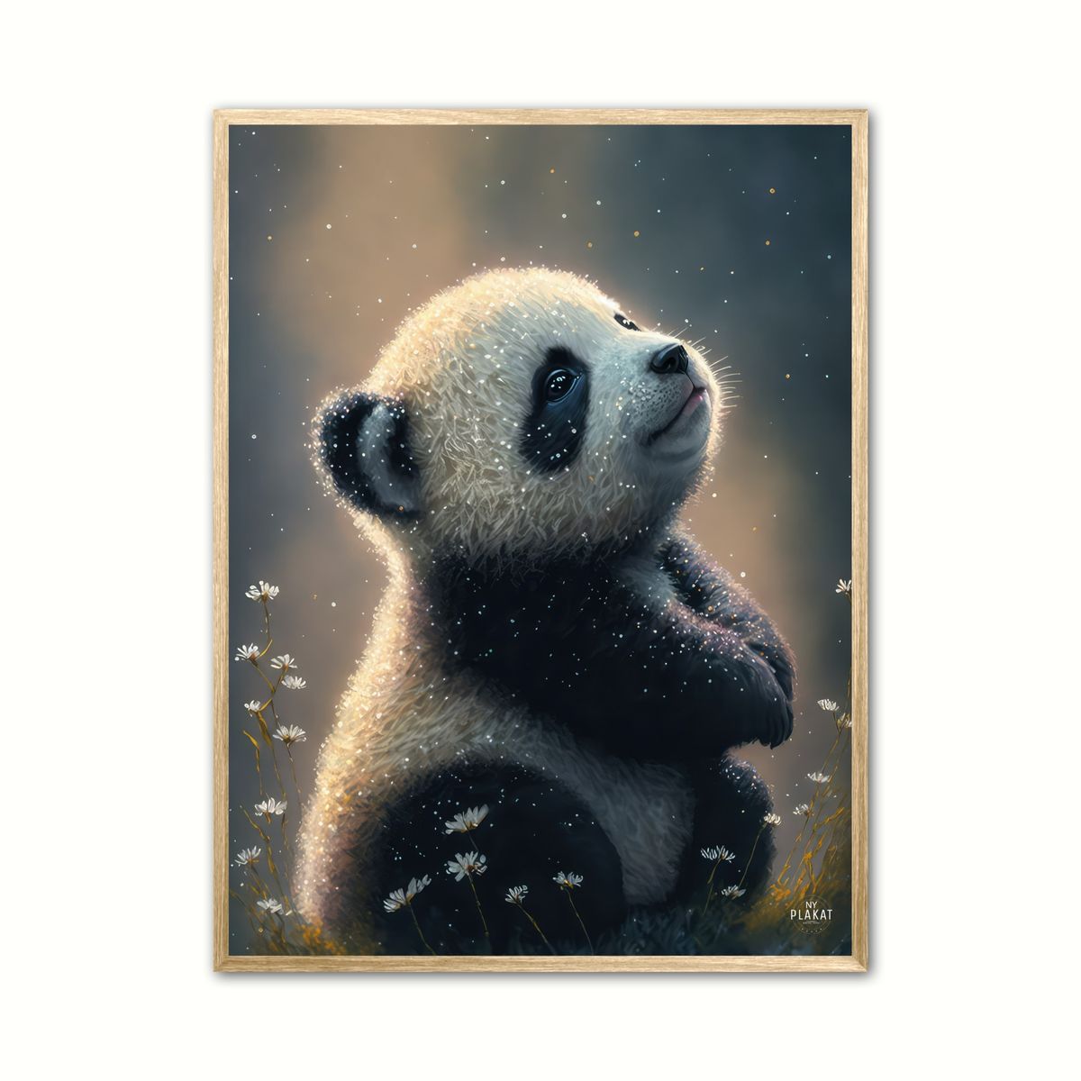 Plakat med Baby Panda 21 x 29,7 cm (A4)