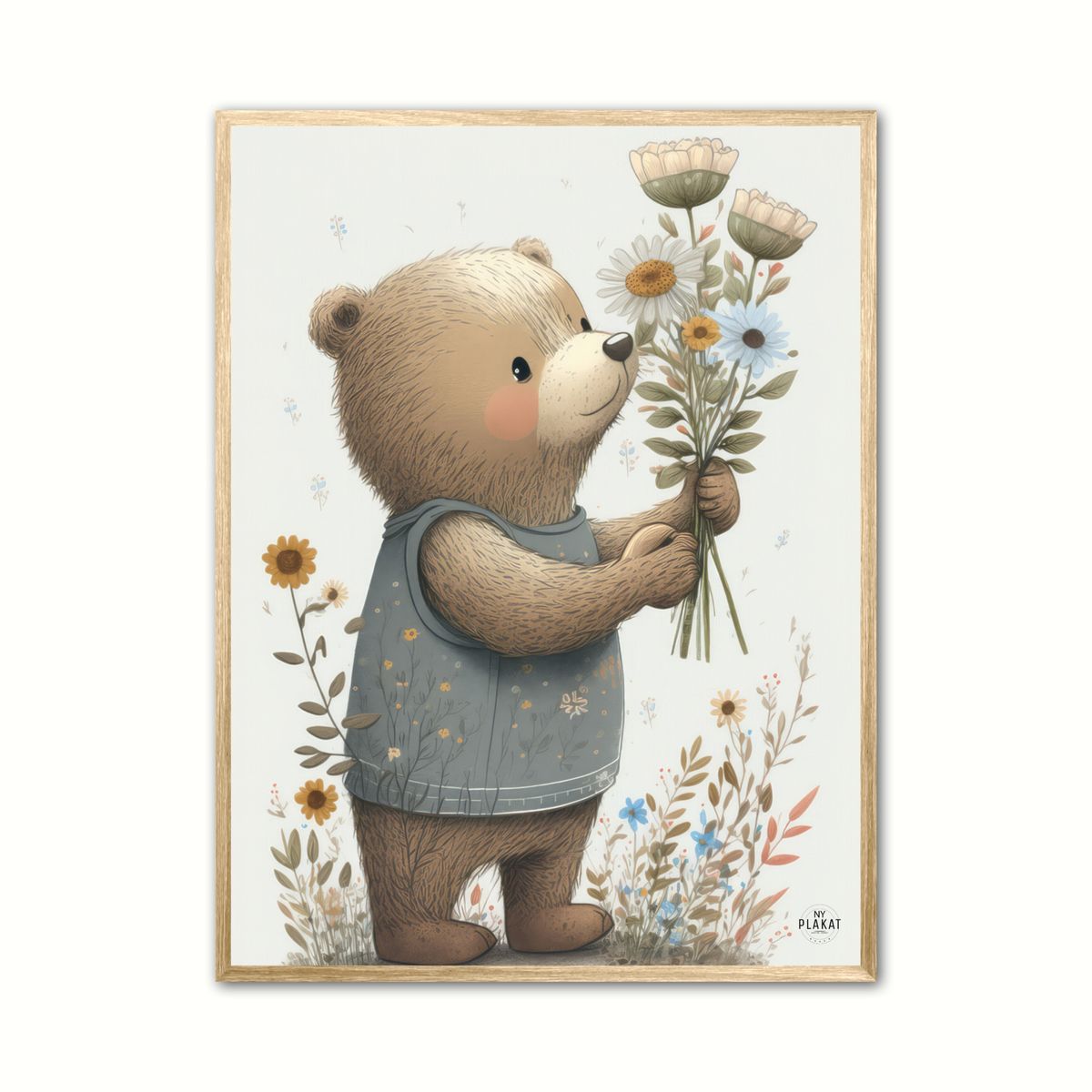 Plakat med Blomstertid Nr. 2 - Illustration 50 x 70 cm (B2)