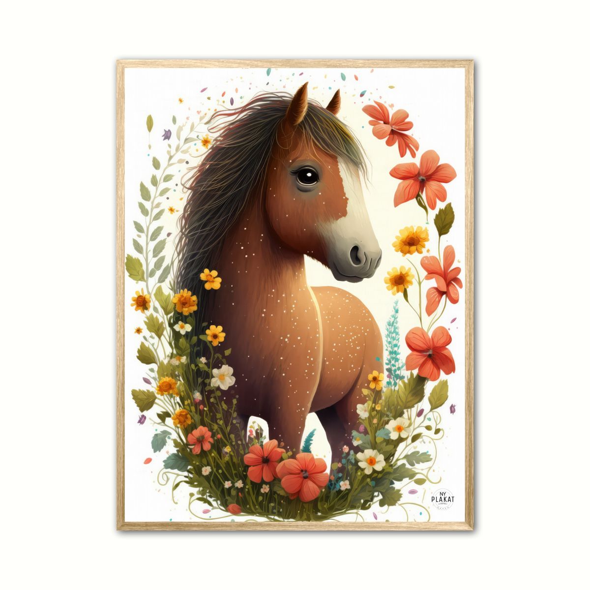 Plakat med Blomstertid Nr. 5 - Illustration 50 x 70 cm (B2)