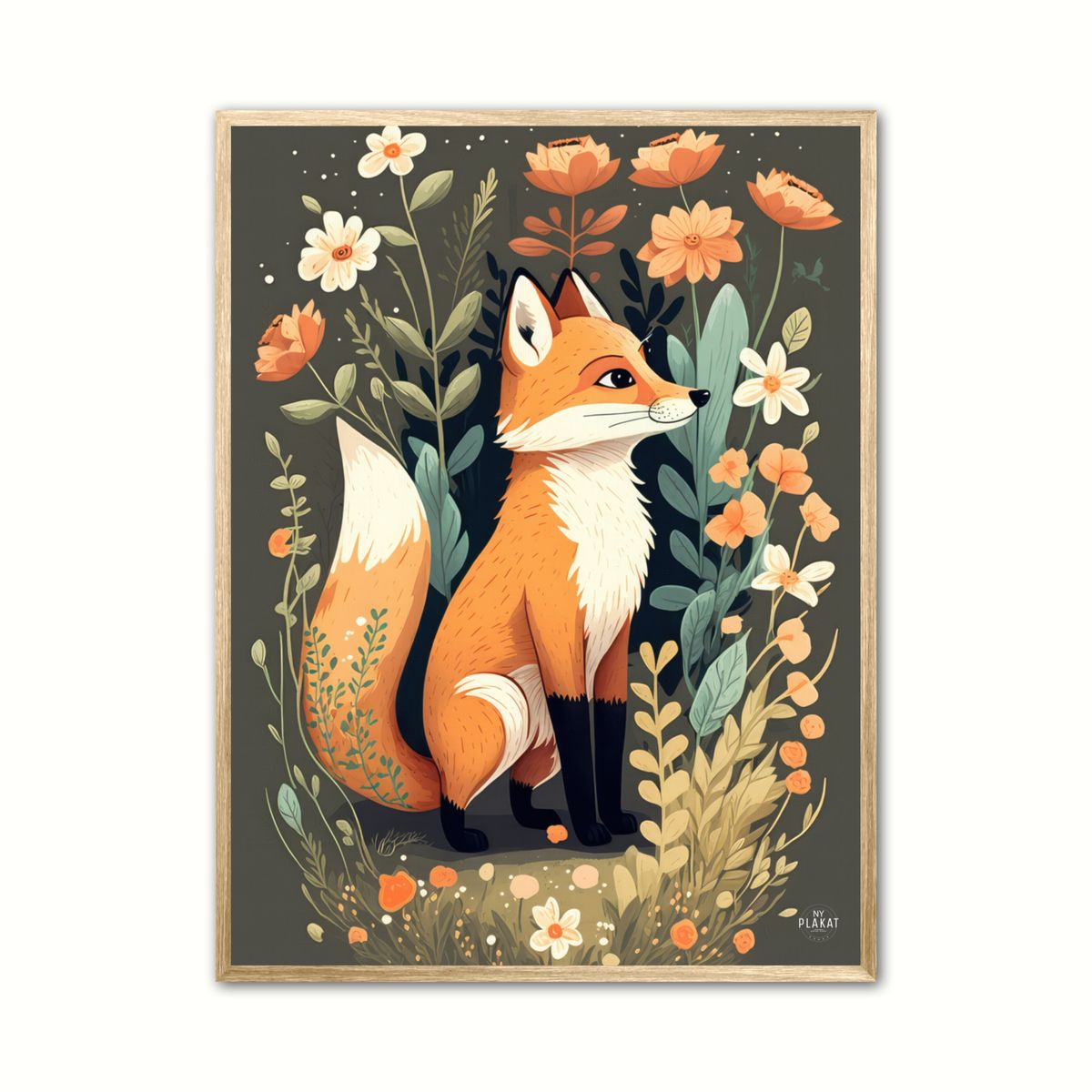 Plakat med Blomstertid Nr. 7 - Illustration 50 x 70 cm (B2)