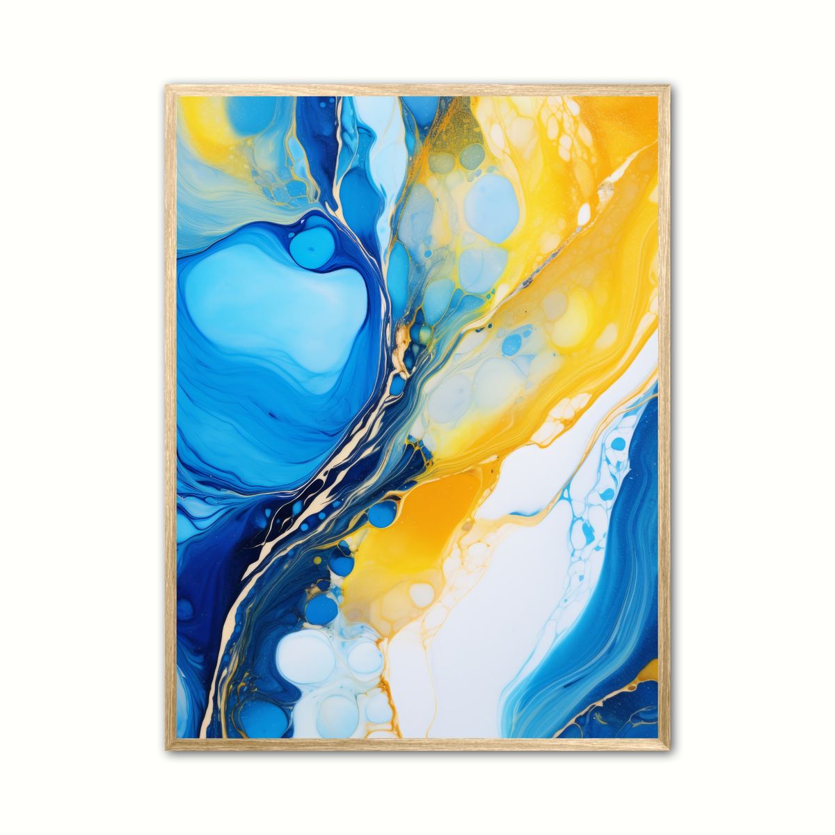 Plakat med Blue Horizons - Abstrakt 30 x 40 cm