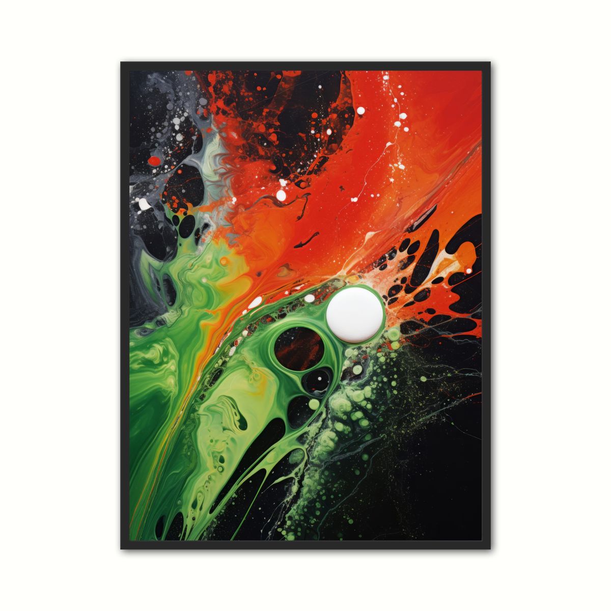 Plakat med Chromatic Intrigue - Abstrakt Plakat 21 x 29,7 cm (A4)