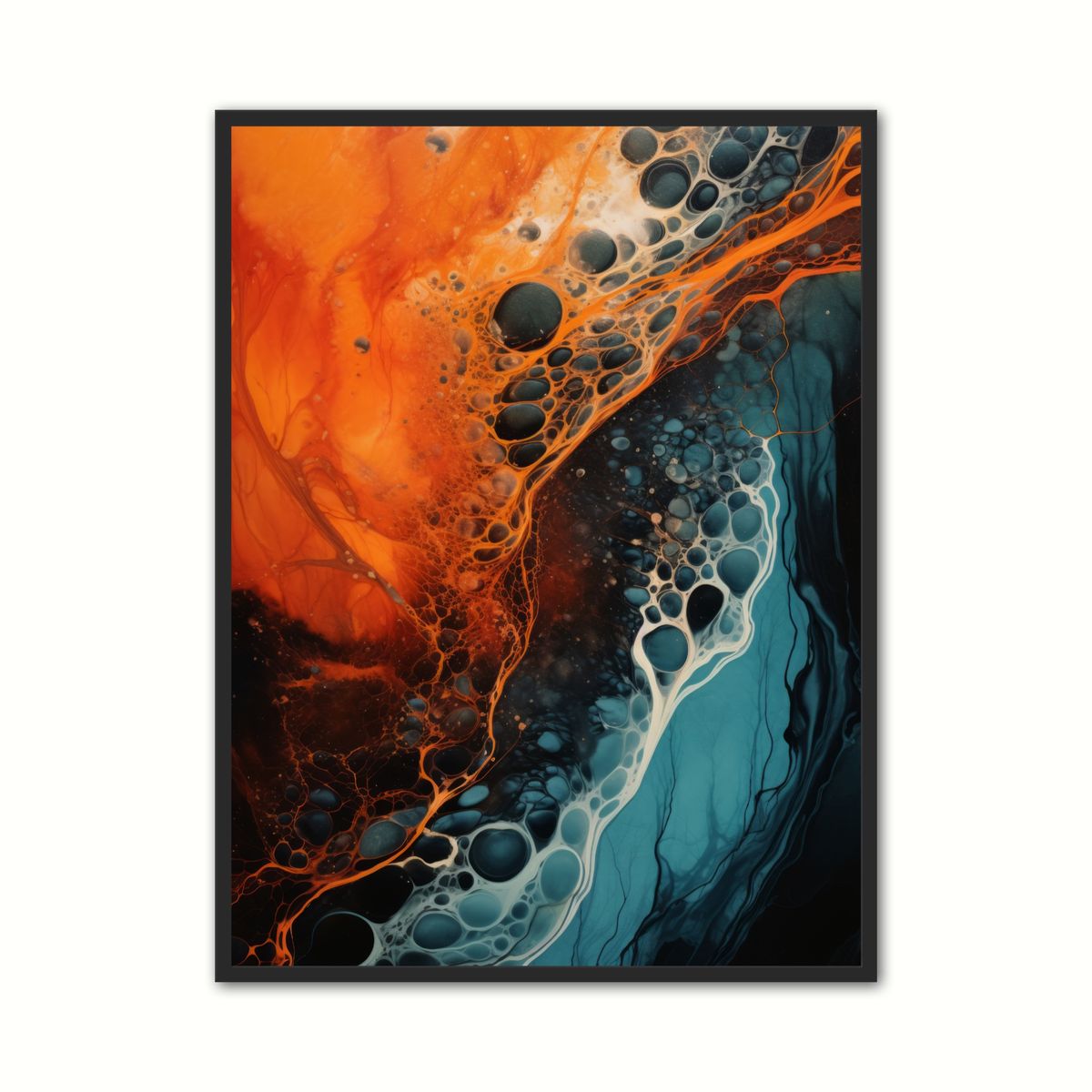 Plakat med Chromatic Whispers - Abstrakt Plakat 21 x 29,7 cm (A4)