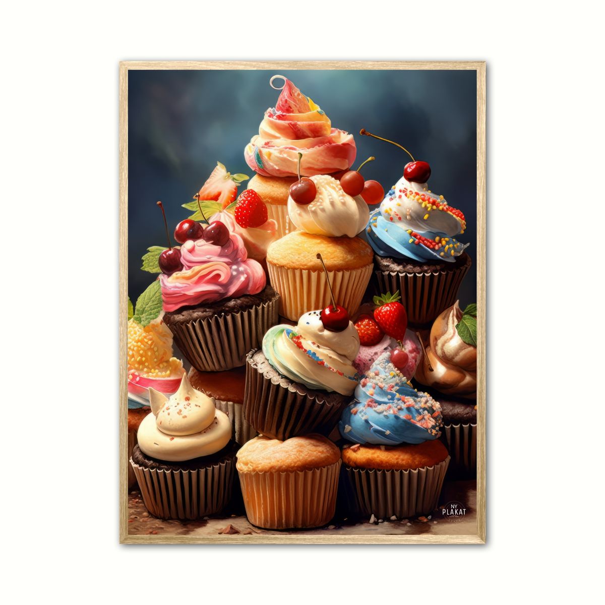 Plakat med Cupcake Festival - Sde Sager 50 x 70 cm (B2)