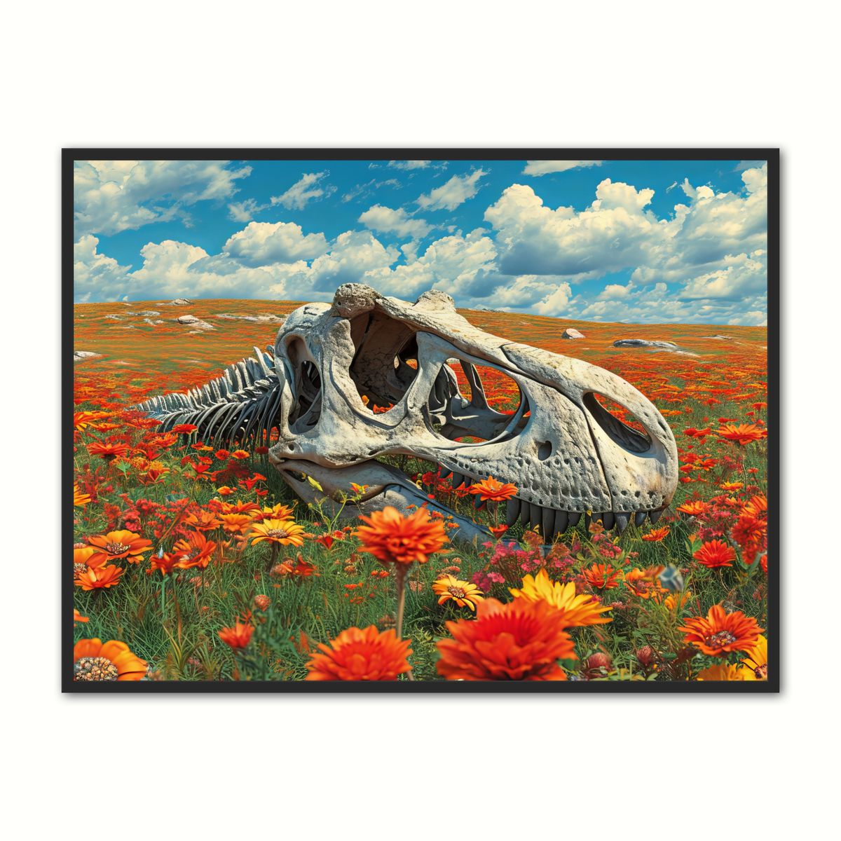 Plakat med Dinosaur Plakat 6 - T-Rex Kranie 21 x 29,7 cm (A4)