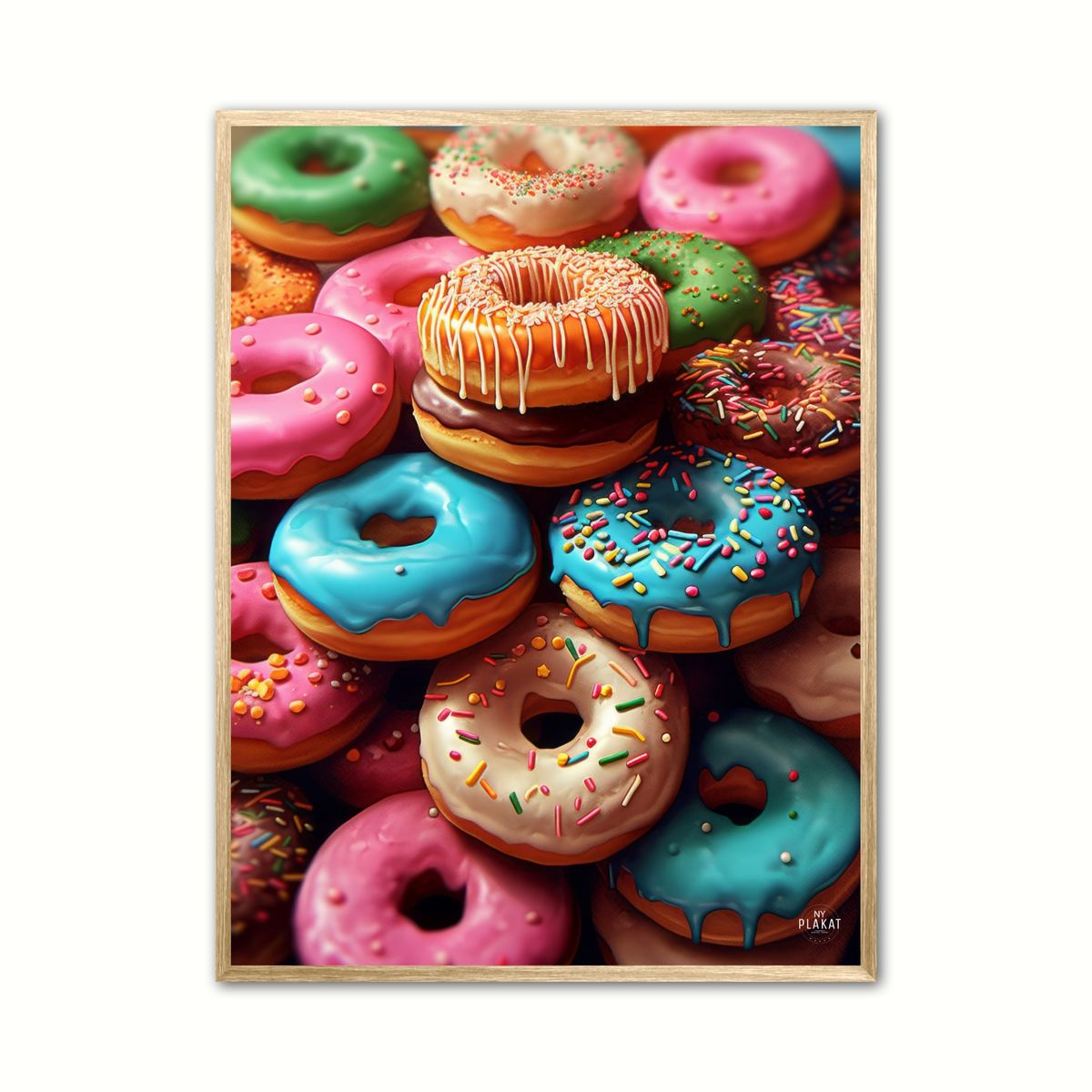 Plakat med Donuts Bunken - Plakat 30 x 40 cm