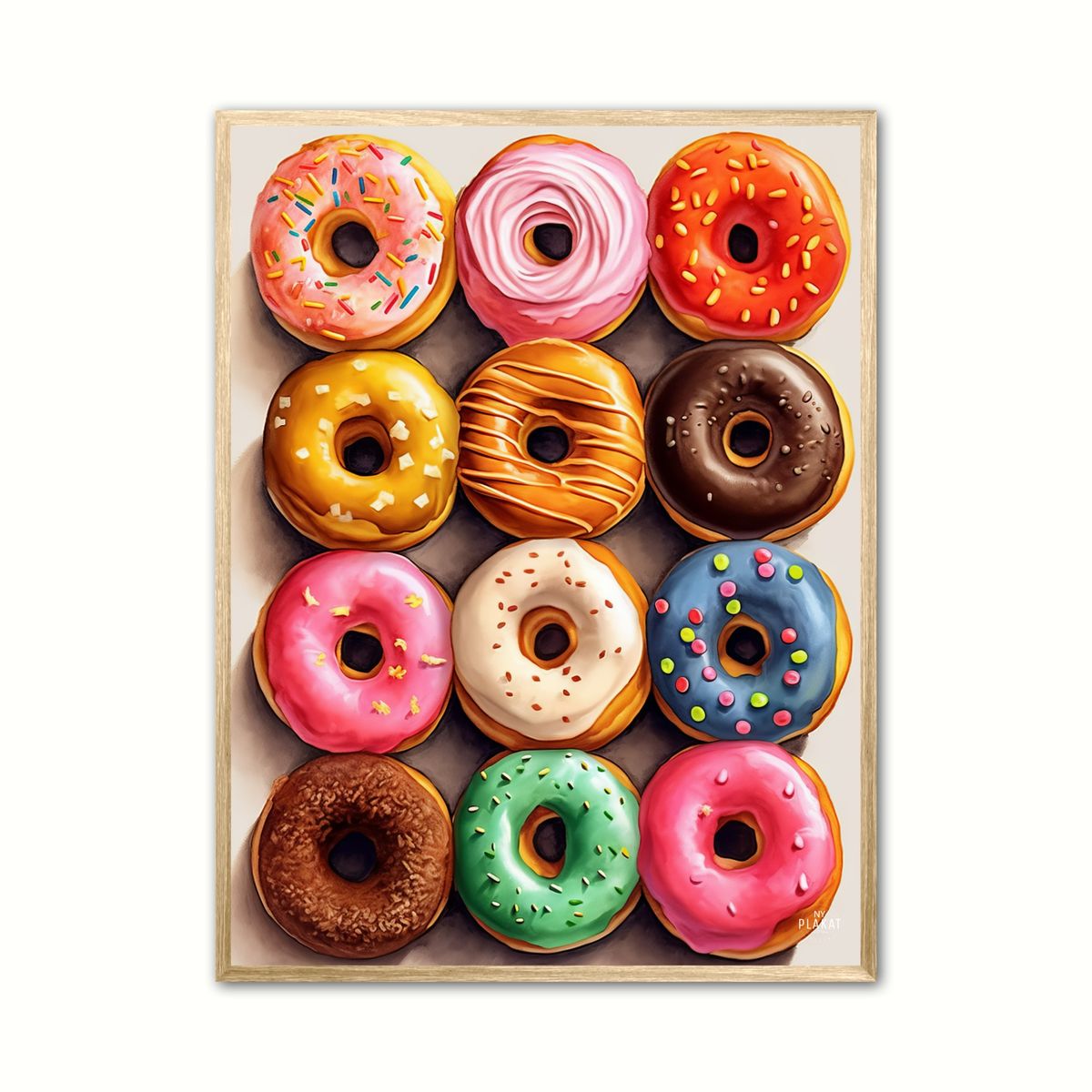 Plakat med Donuts Familiepakken - Plakat 21 x 29,7 cm (A4)