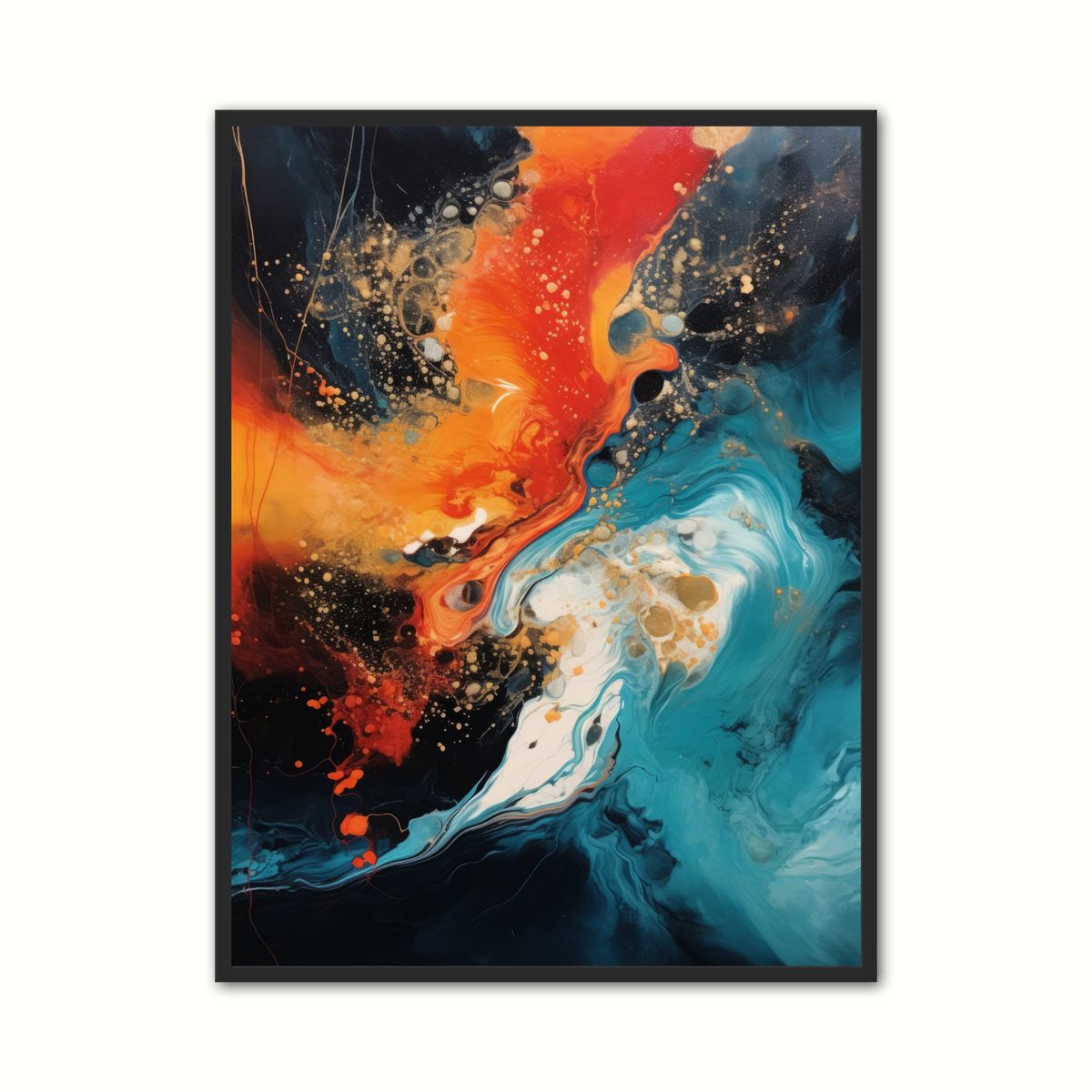 Plakat med Dreamscape Melody - Abstrakt Plakat 21 x 29,7 cm (A4)