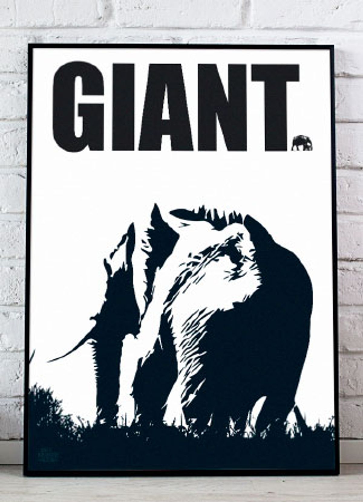 Plakat med elefant - 70 x 100 cm - Kr. 349,-