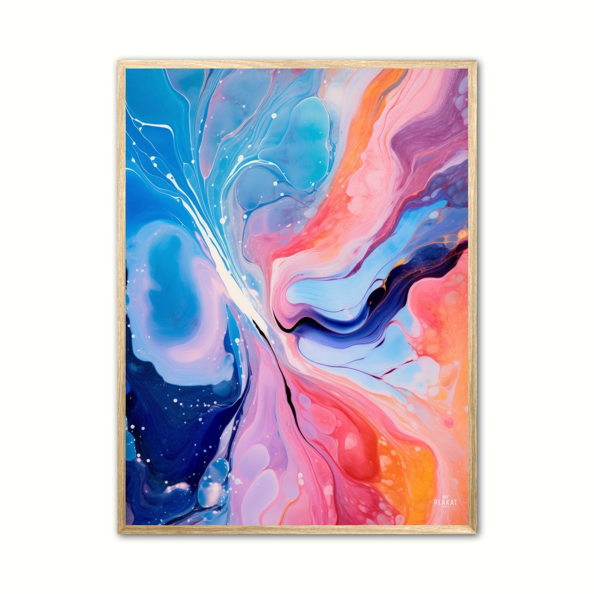 Plakat med Enchanted Mlange - Abstrakt 50 x 70 cm (B2)